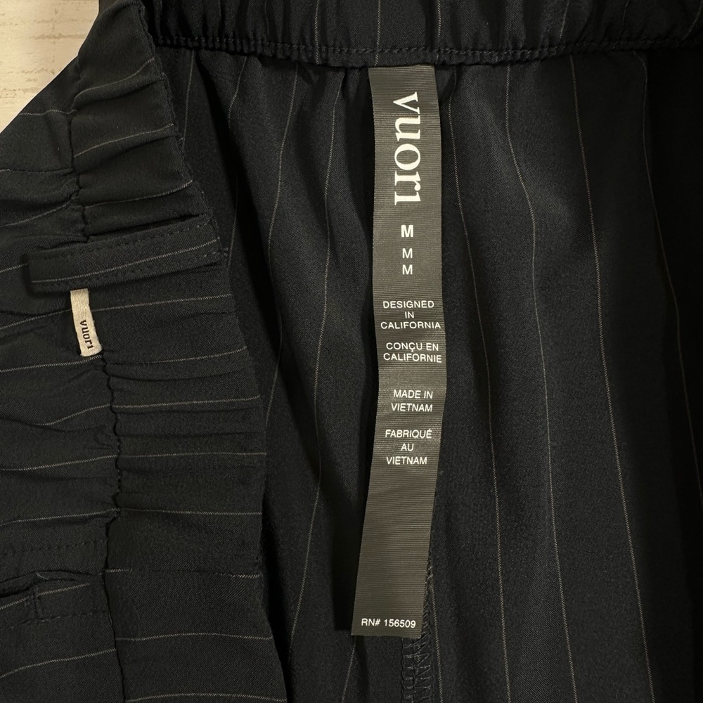 Vuori  Villa Wide-Leg Pinstripe Pants – Size M - Picture 5 of 11